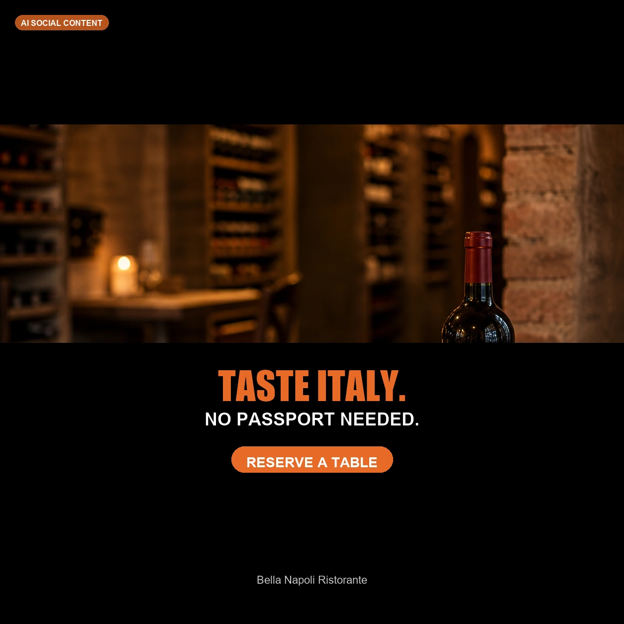Italian restaurant post sample